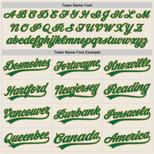 Load image into Gallery viewer, Custom Cream Kelly Green-Old Gold Authentic Baseball Jersey
