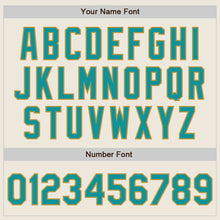 Charger l'image dans la galerie, Custom Cream Teal-Old Gold Authentic Baseball Jersey
