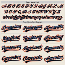 Load image into Gallery viewer, Custom Cream Black Powder Blue-Orange Authentic Baseball Jersey
