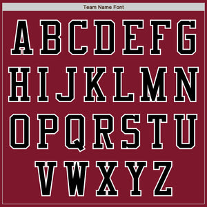 Custom Crimson Black-White Authentic Baseball Jersey