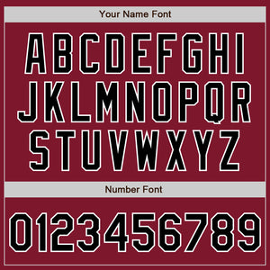 Custom Crimson Black-White Authentic Baseball Jersey
