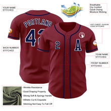 Laden Sie das Bild in den Galerie-Viewer, Custom Crimson Navy-White Authentic Baseball Jersey
