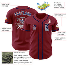 Laden Sie das Bild in den Galerie-Viewer, Custom Crimson Navy-White Authentic Baseball Jersey
