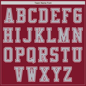 Custom Crimson Gray-White Authentic Baseball Jersey