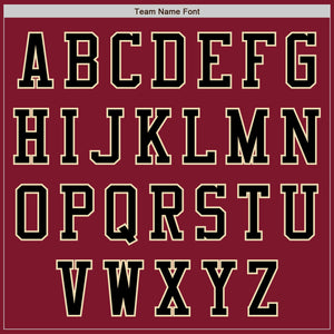 Custom Crimson Black-Cream Authentic Baseball Jersey