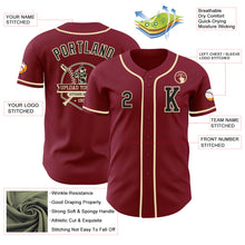 Laden Sie das Bild in den Galerie-Viewer, Custom Crimson Black-Cream Authentic Baseball Jersey
