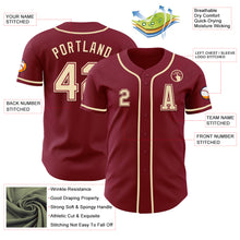 Загрузить изображение в средство просмотра галереи, Custom Crimson Cream Authentic Baseball Jersey
