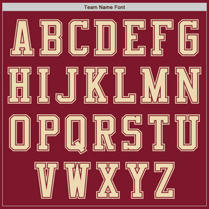 Custom Crimson Cream Authentic Baseball Jersey