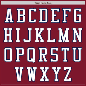 Custom Crimson White-Navy Authentic Baseball Jersey