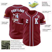Laden Sie das Bild in den Galerie-Viewer, Custom Crimson White-Light Blue Authentic Baseball Jersey
