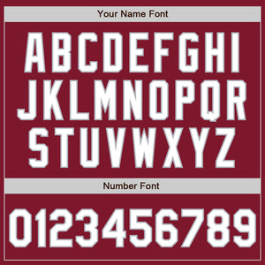 Custom Crimson White-Gray Authentic Baseball Jersey