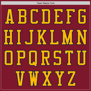 Custom Crimson Navy-Gold Authentic Baseball Jersey