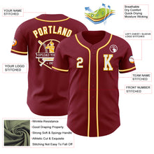 Charger l&#39;image dans la galerie, Custom Crimson White-Gold Authentic Baseball Jersey
