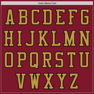 Custom Crimson Black-Old Gold Authentic Baseball Jersey