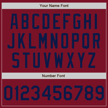 Загрузить изображение в средство просмотра галереи, Custom Crimson Navy Authentic Baseball Jersey
