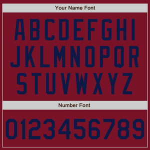 Custom Crimson Navy Authentic Baseball Jersey
