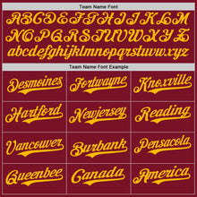Загрузить изображение в средство просмотра галереи, Custom Crimson Gold Authentic Baseball Jersey
