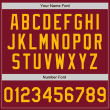 Загрузить изображение в средство просмотра галереи, Custom Crimson Gold Authentic Baseball Jersey
