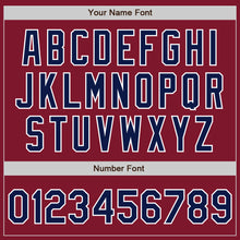 Load image into Gallery viewer, Custom Stitched Crimson Navy-White Baseball Pullover Sweatshirt Hoodie
