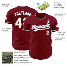 Load image into Gallery viewer, Custom Crimson White-Gray Authentic Baseball Jersey
