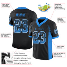 Charger l&#39;image dans la galerie, Custom Black Powder Blue-White Drift Fashion Football Jersey
