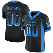 Charger l&#39;image dans la galerie, Custom Black Powder Blue-White Drift Fashion Football Jersey
