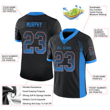Charger l&#39;image dans la galerie, Custom Black Powder Blue-Orange Drift Fashion Football Jersey
