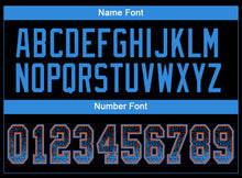 Charger l&#39;image dans la galerie, Custom Black Powder Blue-Orange Drift Fashion Football Jersey
