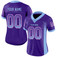 Laden Sie das Bild in den Galerie-Viewer, Custom Purple Light Blue-Pink Drift Fashion Football Jersey
