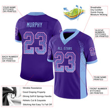 Laden Sie das Bild in den Galerie-Viewer, Custom Purple Light Blue-Pink Drift Fashion Football Jersey
