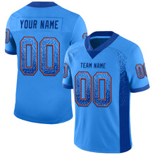 Загрузить изображение в средство просмотра галереи, Custom Powder Blue Royal-Orange Drift Fashion Football Jersey
