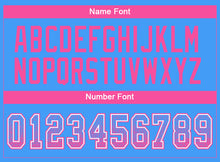 Charger l&#39;image dans la galerie, Custom Powder Blue Pink-White Mesh Drift Fashion Football Jersey
