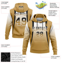 Загрузить изображение в средство просмотра галереи, Custom Stitched White Black-Old Gold Fade Fashion Line Sports Pullover Sweatshirt Hoodie
