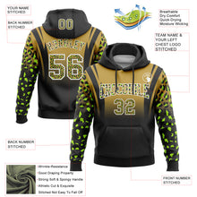 Charger l&#39;image dans la galerie, Custom Stitched Old Gold Black-White Fade Fashion Leopard Print Sports Pullover Sweatshirt Hoodie
