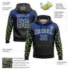 Charger l&#39;image dans la galerie, Custom Stitched Royal Black-White Fade Fashion Leopard Print Sports Pullover Sweatshirt Hoodie
