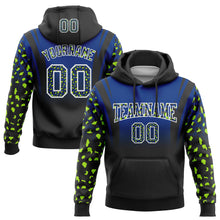 Charger l&#39;image dans la galerie, Custom Stitched Royal Black-White Fade Fashion Leopard Print Sports Pullover Sweatshirt Hoodie
