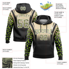 Laden Sie das Bild in den Galerie-Viewer, Custom Stitched Cream Black-White Fade Fashion Leopard Print Sports Pullover Sweatshirt Hoodie
