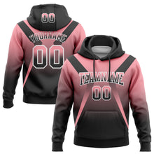 Charger l&#39;image dans la galerie, Custom Stitched Medium Pink Black-White Fade Fashion Arrow Sports Pullover Sweatshirt Hoodie
