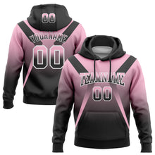 Load image into Gallery viewer, Custom Stitched Light Pink Black-White Fade Fashion Arrow Sports Pullover Sweatshirt Hoodie
