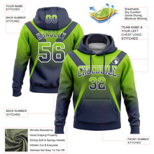 Laden Sie das Bild in den Galerie-Viewer, Custom Stitched Neon Green Navy-White Fade Fashion Arrow Sports Pullover Sweatshirt Hoodie
