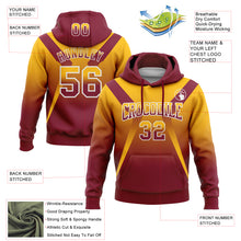 Загрузить изображение в средство просмотра галереи, Custom Stitched Gold Crimson-White Fade Fashion Arrow Sports Pullover Sweatshirt Hoodie
