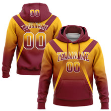 Загрузить изображение в средство просмотра галереи, Custom Stitched Gold Crimson-White Fade Fashion Arrow Sports Pullover Sweatshirt Hoodie
