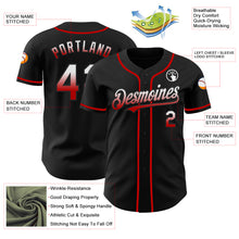 Laden Sie das Bild in den Galerie-Viewer, Custom Black White-Red Authentic Fade Fashion Baseball Jersey
