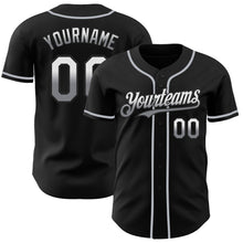 Загрузить изображение в средство просмотра галереи, Custom Black White-Gray Authentic Fade Fashion Baseball Jersey
