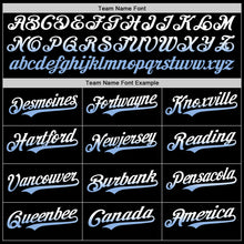 Laden Sie das Bild in den Galerie-Viewer, Custom Black White-Light Blue Authentic Fade Fashion Baseball Jersey
