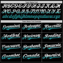 Laden Sie das Bild in den Galerie-Viewer, Custom Black White-Teal Authentic Fade Fashion Baseball Jersey
