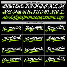Laden Sie das Bild in den Galerie-Viewer, Custom Black White-Neon Green Authentic Fade Fashion Baseball Jersey
