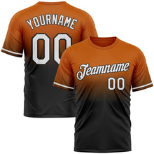 Загрузить изображение в средство просмотра галереи, Custom Texas Orange White-Black Fade Fashion Performance T-Shirt
