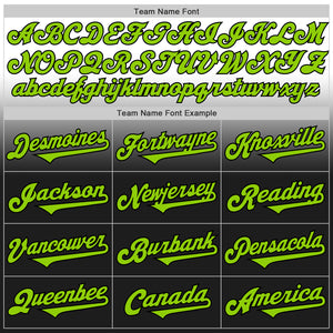 Custom White Neon Green-Black Authentic Fade Fashion Baseball Jersey