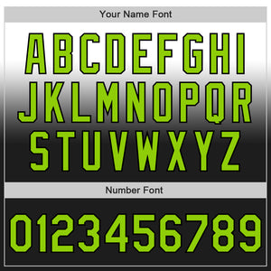 Custom White Neon Green-Black Authentic Fade Fashion Baseball Jersey